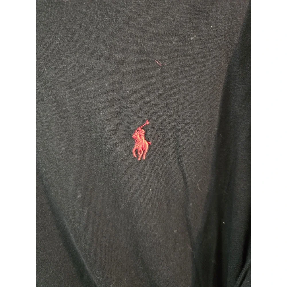 Polo Ralph Lauren T-Shirt Size XL Black Cotton‎ Logo Preppy Classic Versatile